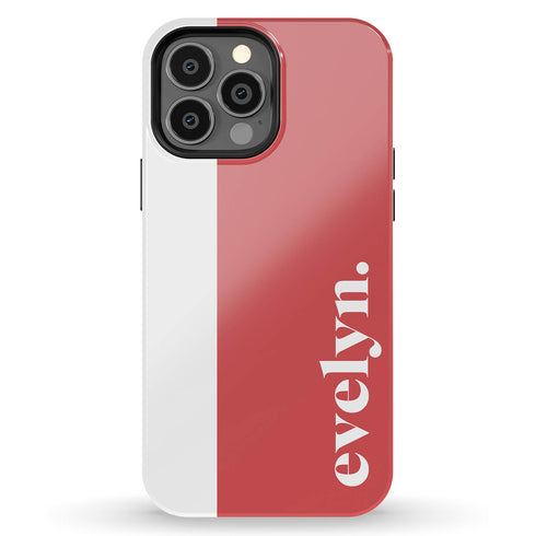 Elegant Striped Custom Serif Name iPhone Case